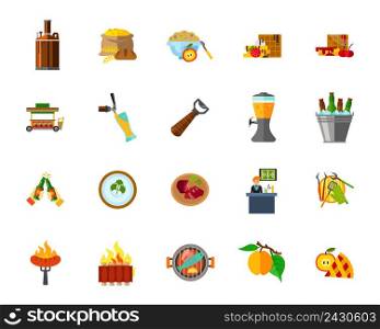 Food icon set. Can be used for topics like beverage, bar, barbeque, beer