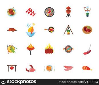 Food icon set. Can be used for topics like meat and fish meal, cooking, picnic, grilled food, junk food