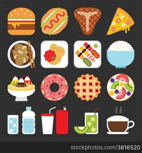 Food icons, lunch
