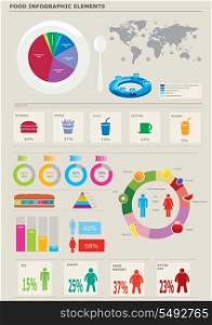 Food infographics elements.