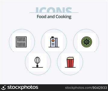 Food Line Filled Icon Pack 5 Icon Design. food. and. drink. food. drink