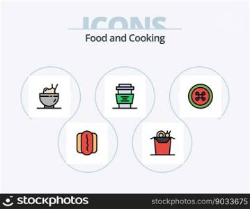 Food Line Filled Icon Pack 5 Icon Design. . . food. sausage. food