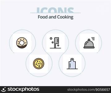 Food Line Filled Icon Pack 5 Icon Design. . grill. food. food. rice