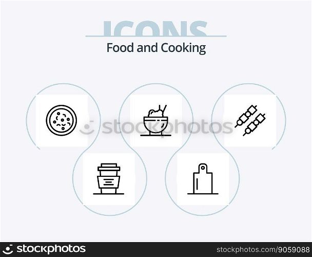 Food Line Icon Pack 5 Icon Design. . food. . dish