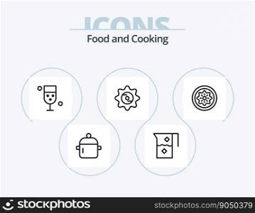 Food Line Icon Pack 5 Icon Design. food. food. fruit. drink. breakfast