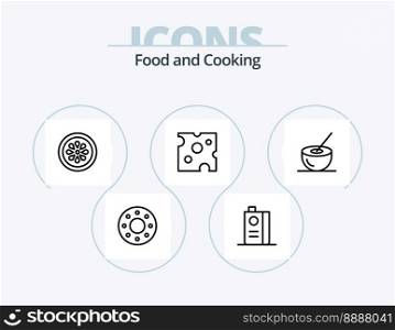 Food Line Icon Pack 5 Icon Design. . seafood. bread. rolls. food
