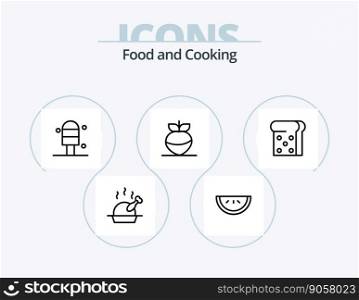 Food Line Icon Pack 5 Icon Design. . sweet. . food
