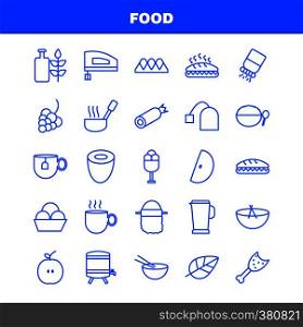 Food Line Icons Set For Infographics, Mobile UX/UI Kit And Print Design. Include: Pot, Cooking, Food, Meal, Kettle, Tea, Food, Meal, Collection Modern Infographic Logo and Pictogram. - Vector