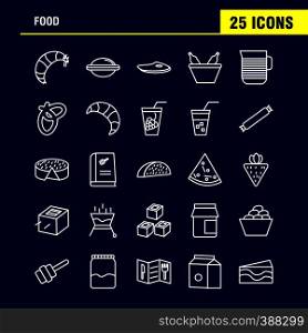 Food Line Icons Set For Infographics, Mobile UX/UI Kit And Print Design. Include: Bbq, Food, Meat, Meal, Bowl, Food, Meal, Rice, Collection Modern Infographic Logo and Pictogram. - Vector