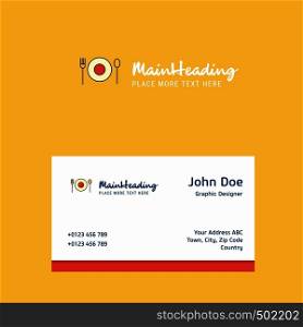 Food logo Design with business card template. Elegant corporate identity. - Vector