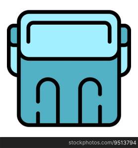 Food maker icon outline vector. Bread machine. Button control color flat. Food maker icon vector flat