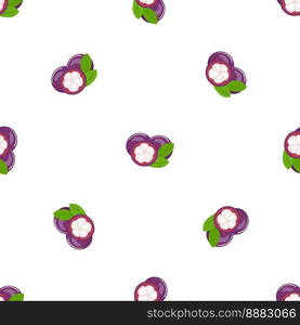 Food mangosteen pattern seamless background texture repeat wallpaper geometric vector. Food mangosteen pattern seamless vector