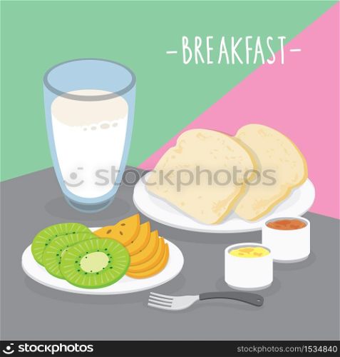 Food Meal Breakfast Dairy Eat Drink Menu Restaurant Vector