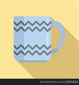 Food mug icon flat vector. Coffee cup. Hot ceramic mug. Food mug icon flat vector. Coffee cup