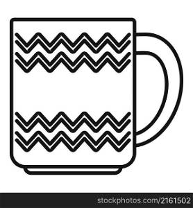 Food mug icon outline vector. Coffee cup. Hot ceramic mug. Food mug icon outline vector. Coffee cup