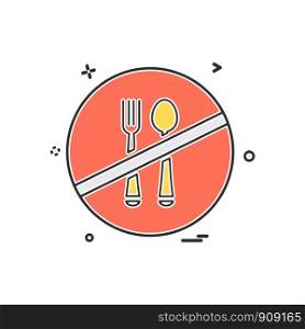 Food not allowed icon design vector