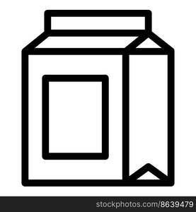 Food pack icon outline vector. Snack bag. Plastic box. Food pack icon outline vector. Snack bag