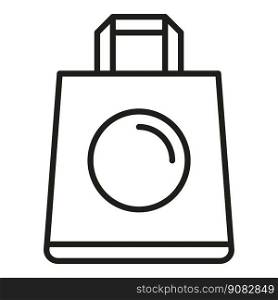 Food paper bag icon outline vector. Fast food. Fries pack. Food paper bag icon outline vector. Fast food