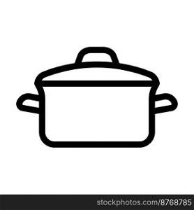 food pot cooking line icon vector. food pot cooking sign. isolated contour symbol black illustration. food pot cooking line icon vector illustration