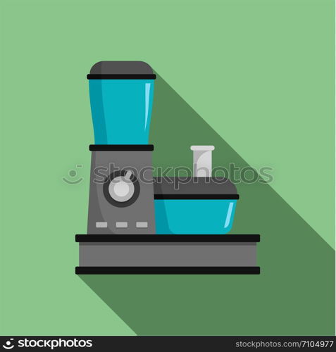 Food processor icon. Flat illustration of food processor vector icon for web design. Food processor icon, flat style