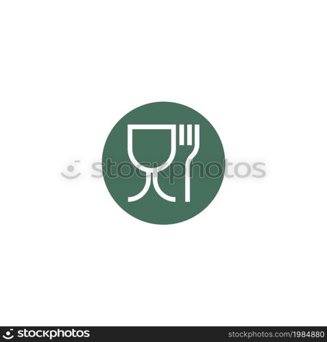 Food safe icon flat design template vector