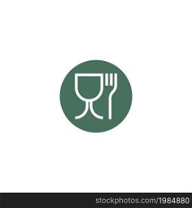 Food safe icon flat design template vector