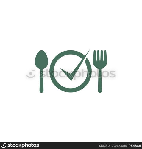 Food safe icon flat design template vector