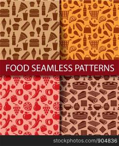 food seamless patterns