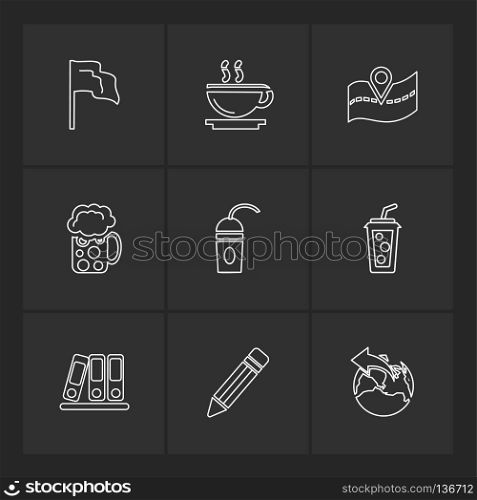 food , shopping ,  food items ,  crockery , health , spoon , coffee , world , globe , board , 24 hours , icon, vector, design,  flat,  collection, style, creative,  icons