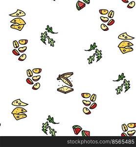 food slice cut fruit freah Vector Seamless Pattern Thin Line Illustration. food slice cut fruit freah vector seamless pattern