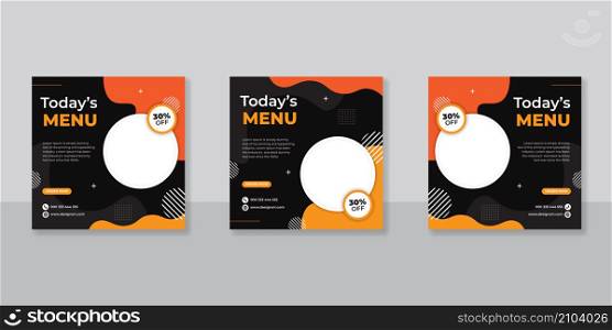 Food social media promotion banner post design