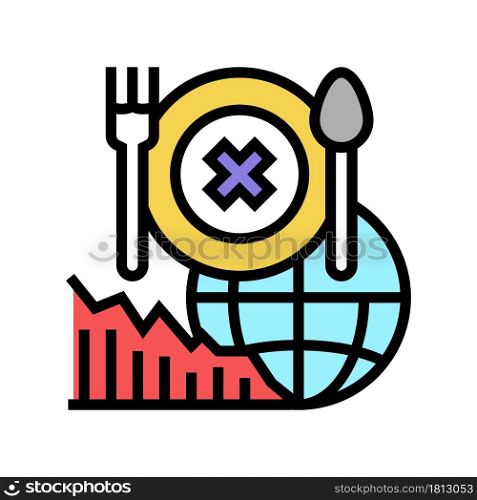 food social problem color icon vector. food social problem sign. isolated symbol illustration. food social problem color icon vector illustration