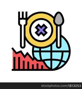 food social problem color icon vector. food social problem sign. isolated symbol illustration. food social problem color icon vector illustration