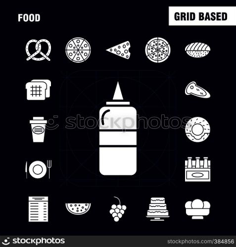 Food Solid Glyph Icon for Web, Print and Mobile UX/UI Kit. Such as: Glass, Food, Drink, Cup, Burger, Eat, Food, Fast Pictogram Pack. - Vector