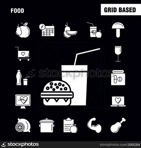 Food Solid Glyph Icon for Web, Print and Mobile UX/UI Kit. Such as: Lemon, Food, Fruit, Health, Burger, Drink, Fast Food, Pictogram Pack. - Vector