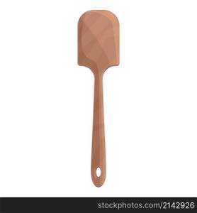 Food spatula icon cartoon vector. Grill spoon. Wood utensil. Food spatula icon cartoon vector. Grill spoon