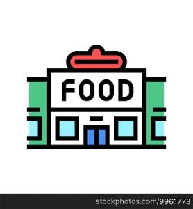 food store building color icon vector. food store building sign. isolated symbol illustration. food store building color icon vector illustration