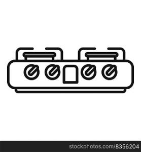 Food stove icon outline vector. Gas cooker. Portable pan. Food stove icon outline vector. Gas cooker