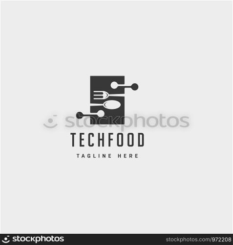 food technology modern simple flat logo template design vector icon element. food technology modern simple flat logo template design vector