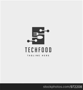 food technology modern simple flat logo template design vector icon element. food technology modern simple flat logo template design vector