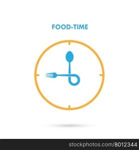 Food Time,Lunch Time icon.Eatting time concept.Fork and spoon sign.Can be used for layout, banner and web design. Vector illustration.