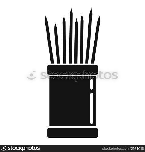 Food toothpick box icon simple vector. Tooth stick. Wooden pick. Food toothpick box icon simple vector. Tooth stick