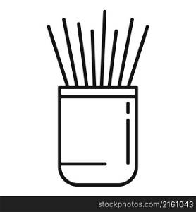 Food toothpick icon outline vector. Tooth pick. Wood stick. Food toothpick icon outline vector. Tooth pick