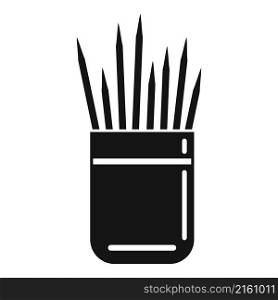 Food toothpick icon simple vector. Tooth pick. Wood stick. Food toothpick icon simple vector. Tooth pick