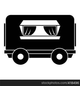 Food trailer icon. Simple illustration of food trailer vector icon for web. Food trailer icon, simple style