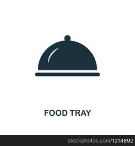 Food Tray creative icon. Simple element illustration. Food Tray concept symbol design from meal collection. Can be used for mobile and web design, apps, software, print.. Food Tray icon. Monochrome style icon design from meal icon collection. UI. Illustration of food tray icon. Pictogram isolated on white. Ready to use in web design, apps, software, print.