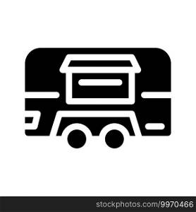 food truck glyph icon vector. food truck sign. isolated contour symbol black illustration. food truck glyph icon vector illustration flat