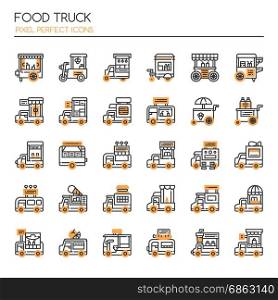 Food Truck , Thin Line and Pixel Perfect Icons