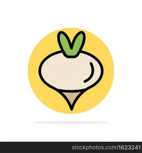 Food, Turnip, Vegetable, Spring Abstract Circle Background Flat color Icon