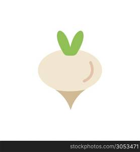 Food, Turnip, Vegetable, Spring Flat Color Icon. Vector icon banner Template